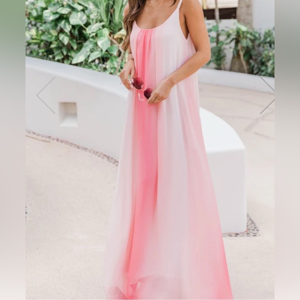 Pink Lily Pink Sleeveless Spaghetti Strap Slip Dress